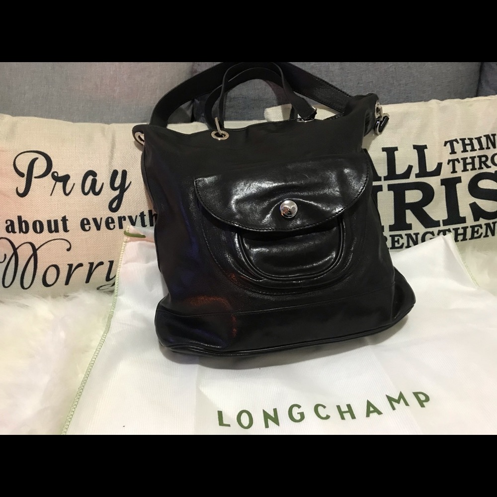 PRE-LOVED.  Longchamp Fuolonne Lamb-Skin SBag